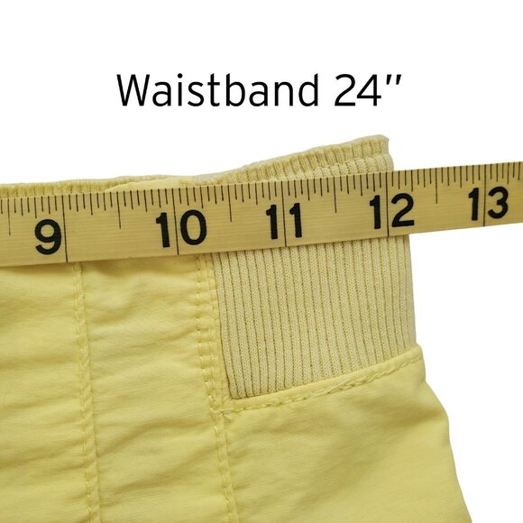 Free People FP Movement Mesmerize Me Yellow Cargo Pants High Rise Sz XS - Picture 13 of 16